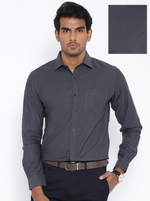

Black Coffee Charcoal Grey Slim Fit Formal Shirt