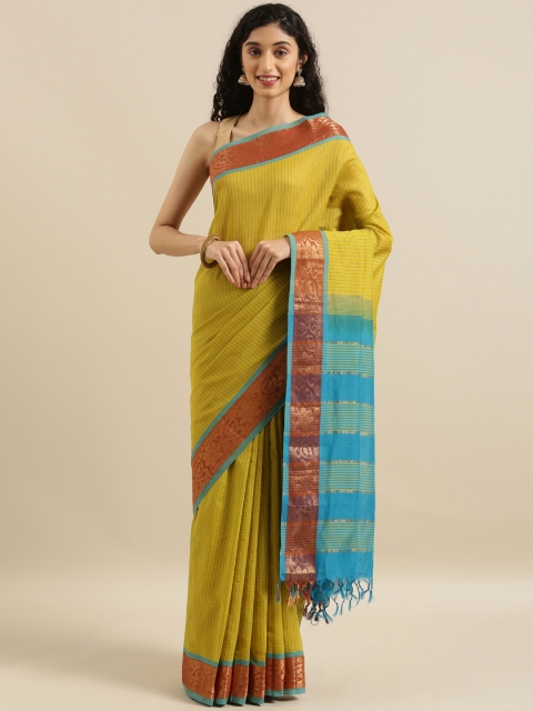 

The Chennai Silks Multicoloured Checked Gadwal Saree, Multi