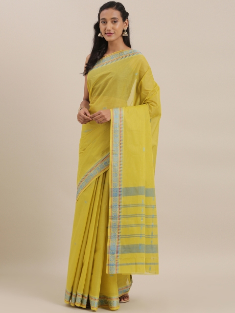 

The Chennai Silks Olive Green Woven Design Pure Cotton Saree