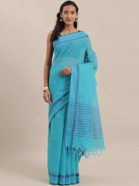 

The Chennai Silks Blue Woven Design Pure Cotton Saree