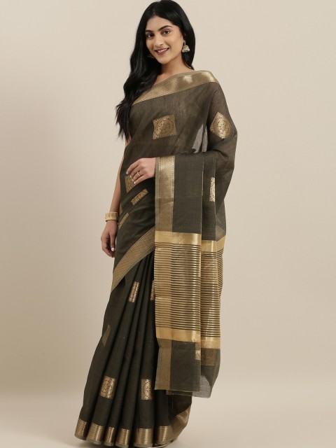 

The Chennai Silks Green Silk Cotton Woven Design Maheshwari Saree
