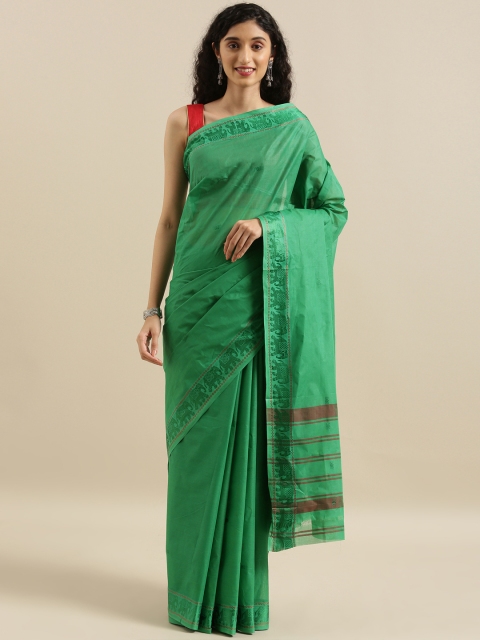 

The Chennai Silks Green Woven Design Pure Cotton Saree
