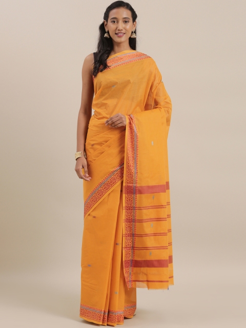 

The Chennai Silks Yellow Woven Design Pure Cotton Saree