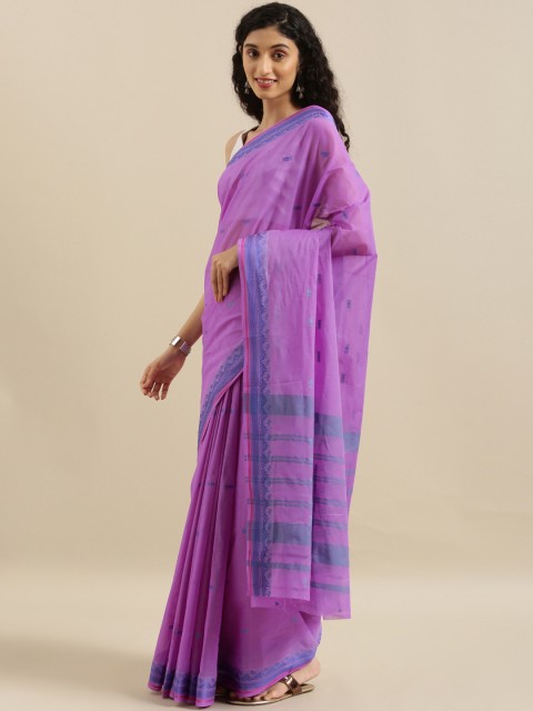 

The Chennai Silks Lavender Woven Design Pure Cotton Saree
