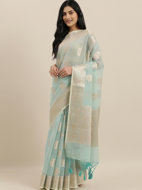 

The Chennai Silks Blue Woven Design Maheshwari Saree