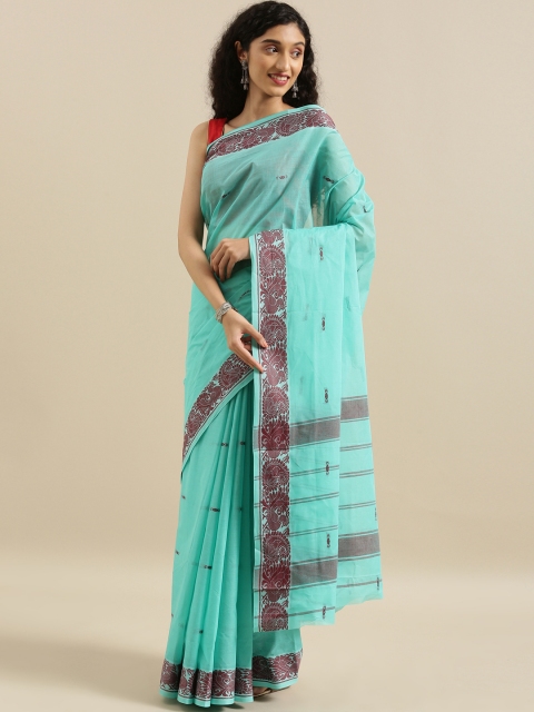 

The Chennai Silks Blue Woven Design Pure Cotton Saree