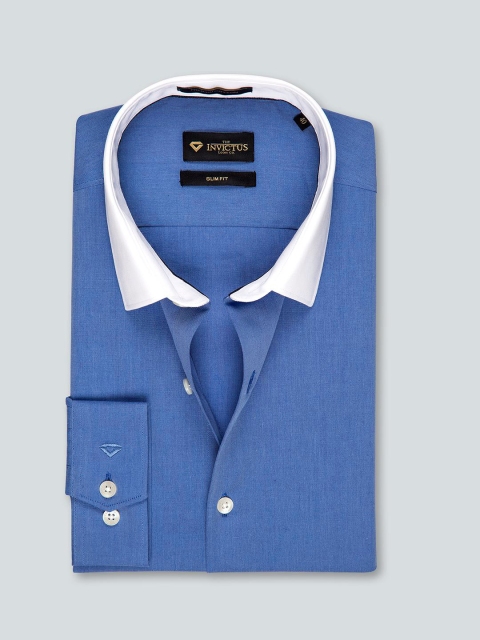 

INVICTUS Blue Slim Fit Formal Shirt