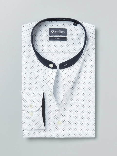 

INVICTUS White Printed Slim Fit Formal Shirt