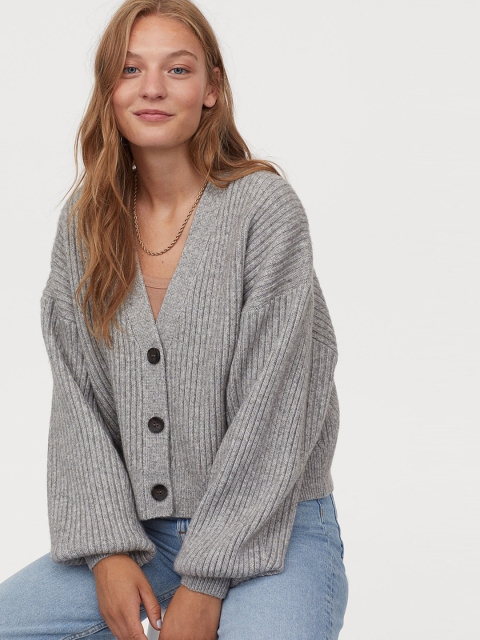 

H&M Grey Knit Cardigan