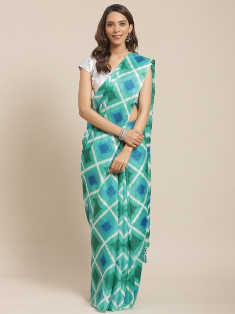 

Rajnandini Green & Blue Printed Kota Saree
