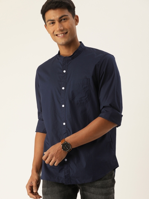 

GAP Men Navy Blue Standard Fit Solid Casual Shirt