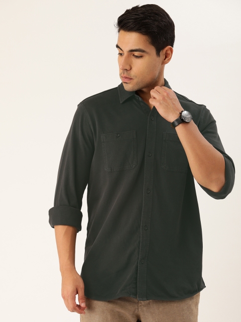 

GAP Men Charcoal Grey Pure Cotton Casual Shirt