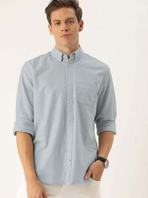 

GAP Men Blue Standard Fit Solid Casual Shirt