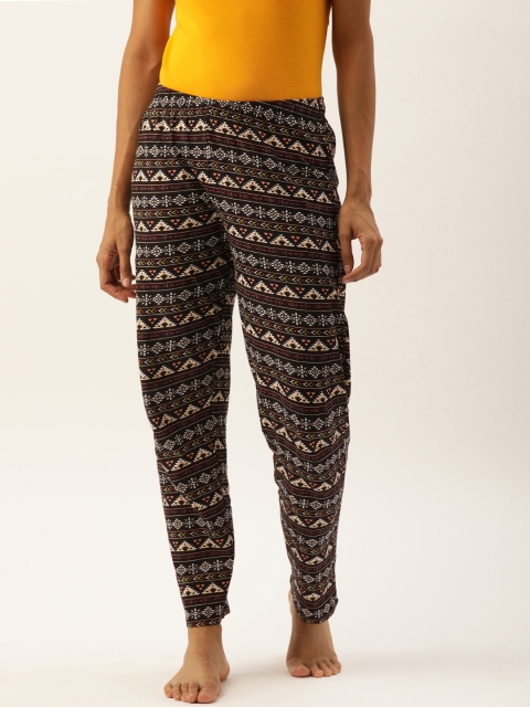 

Slumber Jill Women Black & Pink Printed Lounge Pants