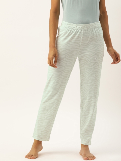 

Slumber Jill Women White & Grey Printed Lounge Pants