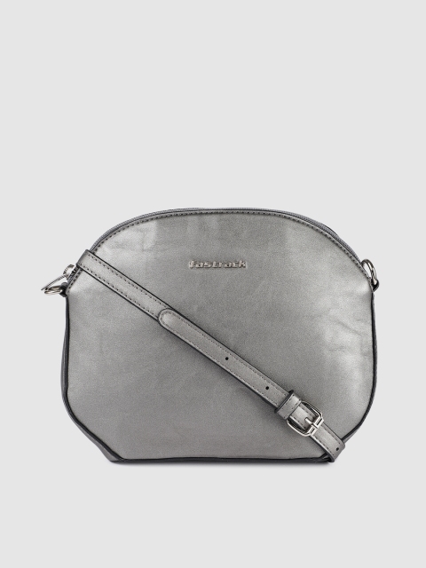 

Fastrack Silver-Toned Solid Sling Bag