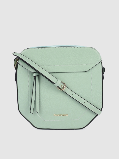 

Fastrack Green Solid Bullshot Sling Bag