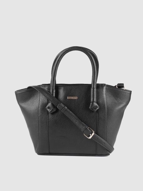 

Fastrack Black Solid Derby Handheld Bag