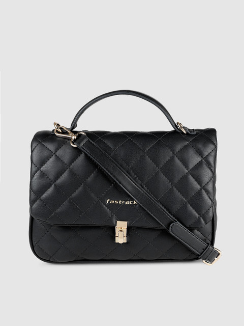 

Fastrack Black Solid Satchel