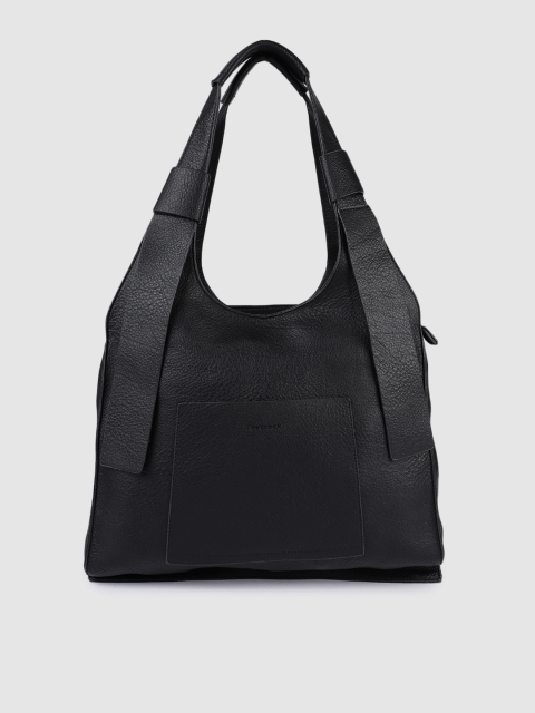 

Fastrack Women Black Solid Hobo Bag