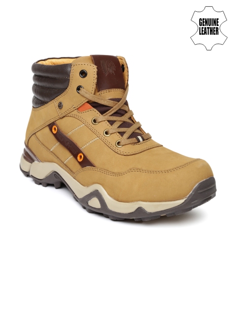 

Red Chief Men Brown High-Top Genuine Leather Casual Shoes