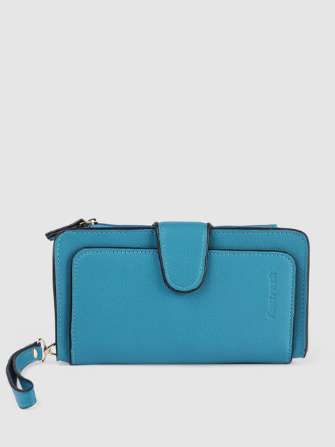 

Fastrack Teal Blue Solid Purse Clutch