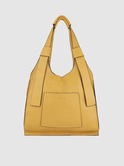 

Fastrack Mustard Yellow Solid Sangrita Hobo Bag