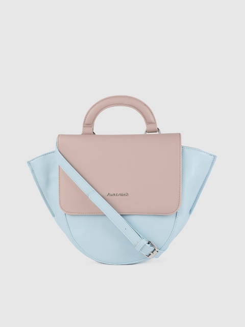 

Fastrack Blue & Mauve Colourblocked Manhatten Satchel