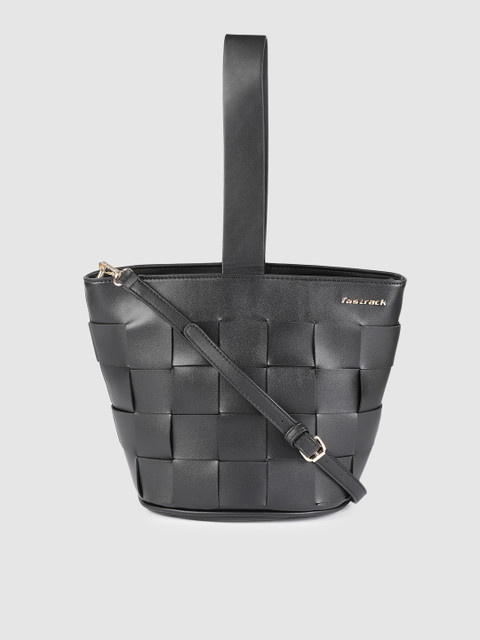 

Fastrack Black Textured Cosmopolitan Handheld Bag