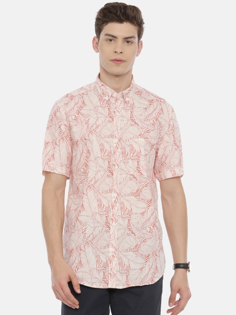 

Bene Kleed Men Red & White Regular Fit Floral Printed Casual Shirt