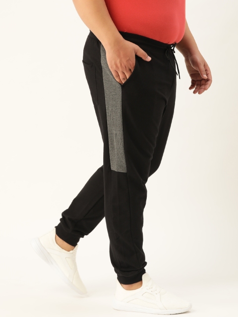 

Sztori Men Plus Size Black Solid Joggers