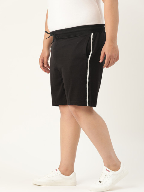 

Sztori Men Plus Size Black Solid Regular Fit Shorts