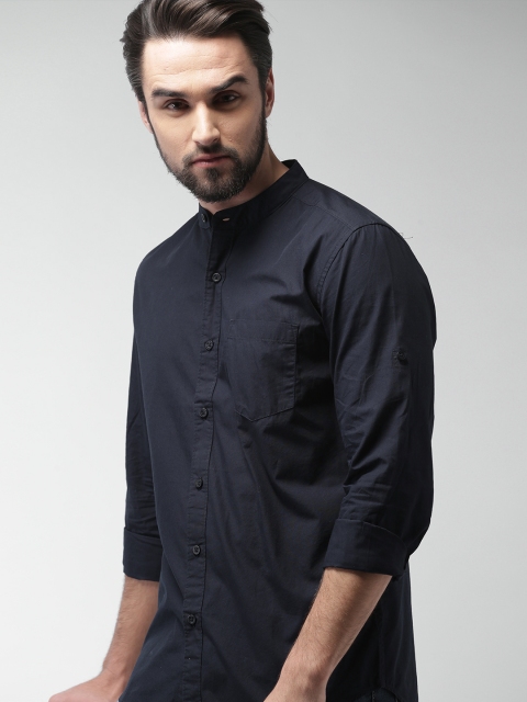 

HIGHLANDER Men Navy Blue Slim Fit Solid Casual Shirt