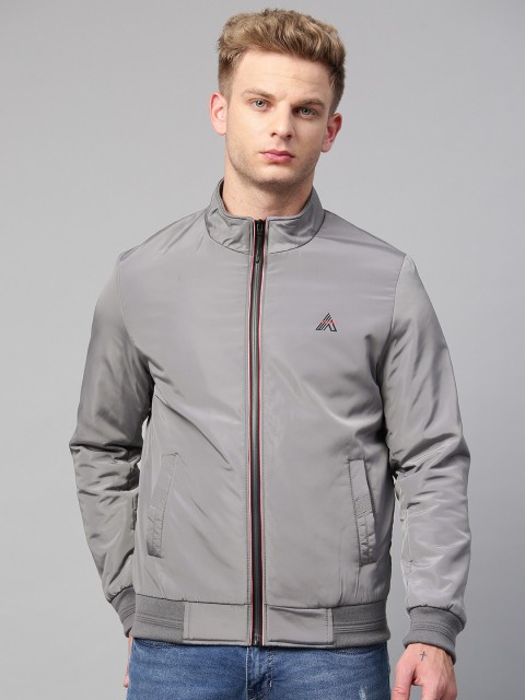 

Fort Collins Men Grey Solid Lightweight Bomber Jacket