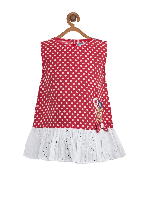 

Miyo Girls Red Printed Top