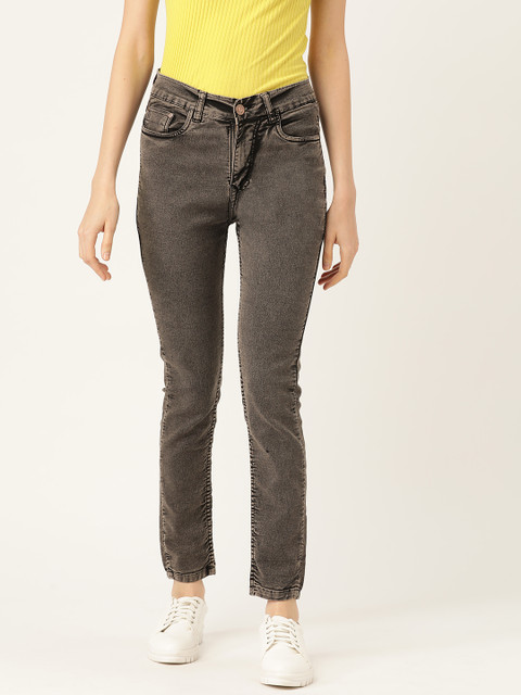 

Paris Hamilton Women Charcoal Grey Solid Slim fit Stretchable Jeans