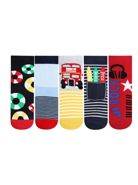 

Bonjour Kids Pack of 5 Assorted Ankle-Length Socks