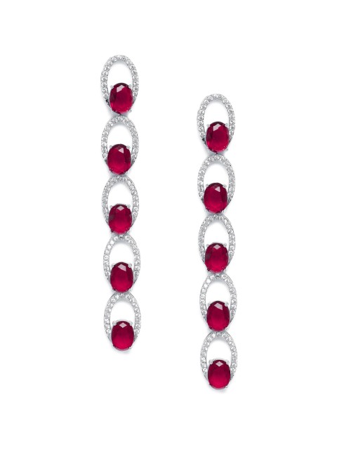 

Peora Silver-Plated Contemporary Drop Earrings