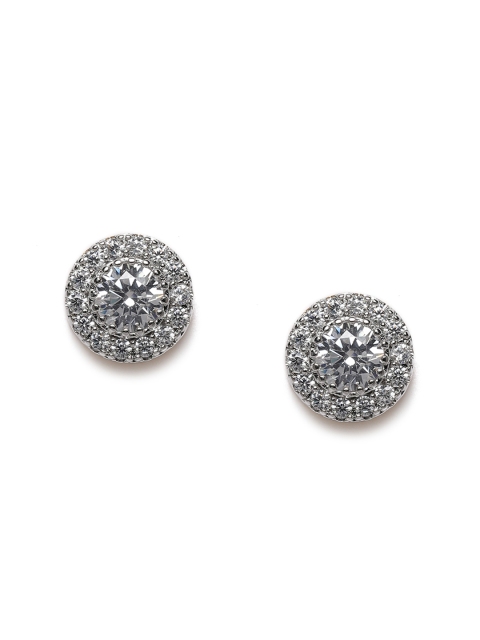 

Peora White & Gold-Toned Gold Plated Circular Studs