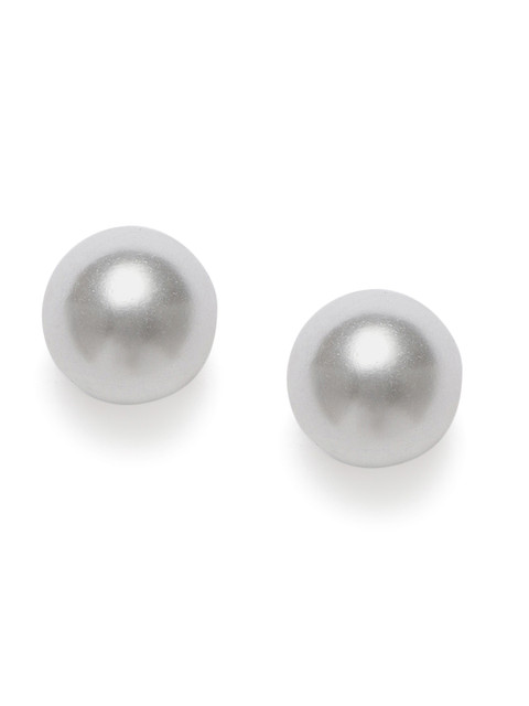 

Peora White Gold-Plated Mother of Pearl Spherical Studs