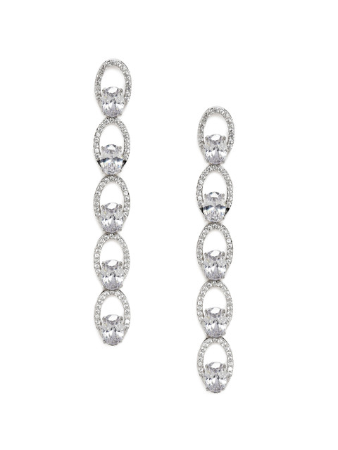 

Peora Silver-Plated Contemporary Drop Earrings