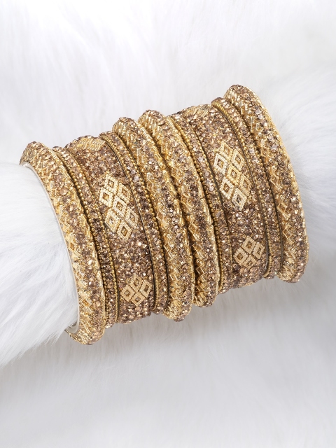 

Peora Gold-Plated Set Of 2 Metal Chuda Bangle Set