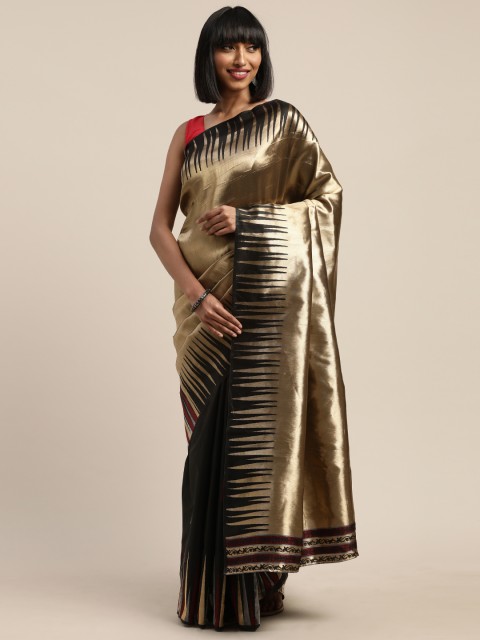 

Tikhi Imli Black Solid Poly Silk Saree
