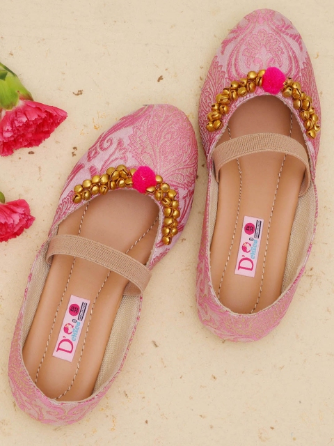 

DChica Girls Pink Textured Ballerinas