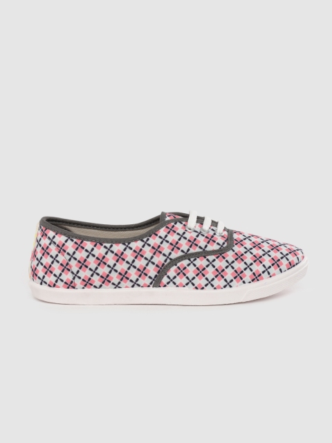 

Kook N Keech Women Pink & Black Geometric Print Sneakers