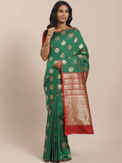 

Sugathari Green & GoldenWoven Design Banarasi Saree
