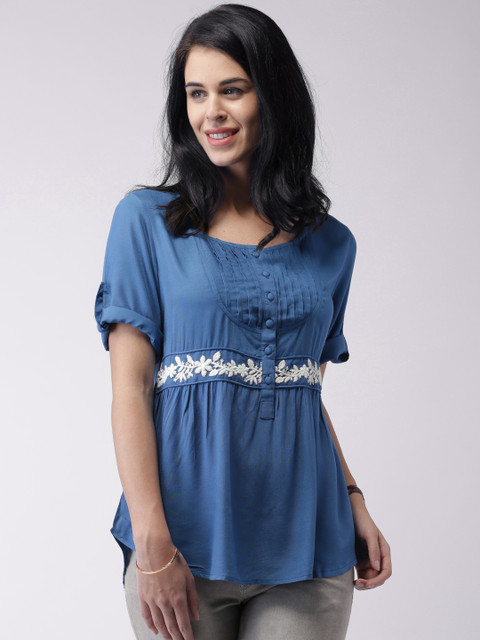 

IMARA by Blue Embroidered Top