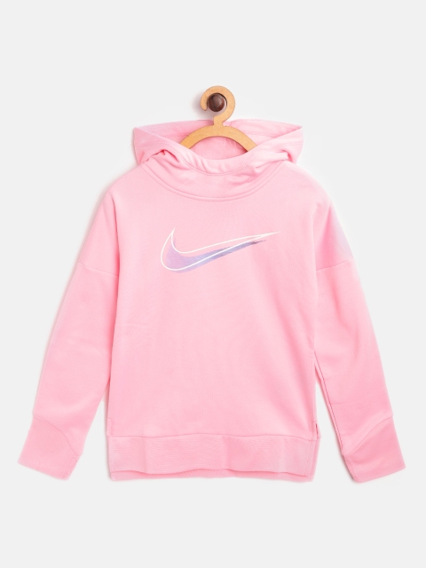 

Nike Girls Pink Dri-Fit Therma PO Hooded Tunic Sweatshirt