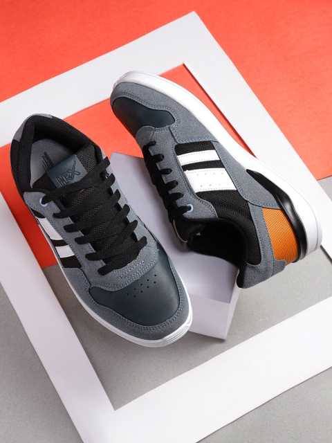 

HRX by Hrithik Roshan Men Navy & Black Colourblocked Sneakers, Navy blue