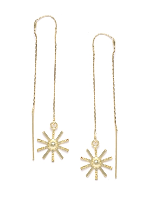 

DIVA WALK EXCLUSIVE Gold-Plated Handcrafted Spiked Needle Drop Earrings